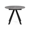 Деревянный стол Трейси 90(120)х90х75 бетон / черный