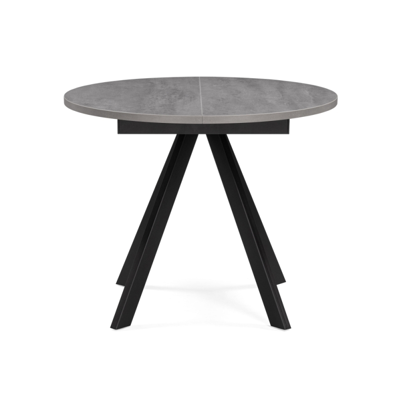 Деревянный стол Трейси 90(120)х90х75 бетон / черный