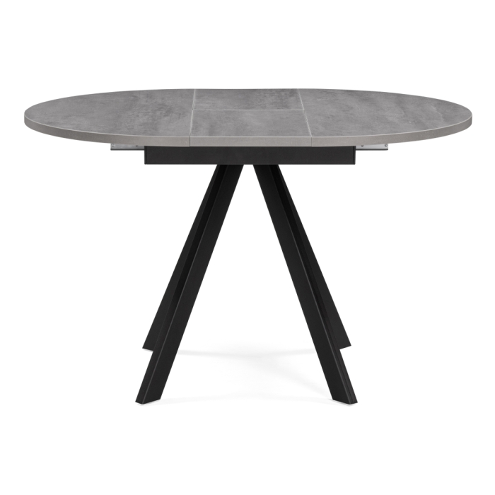 Деревянный стол Трейси 90(120)х90х75 бетон / черный