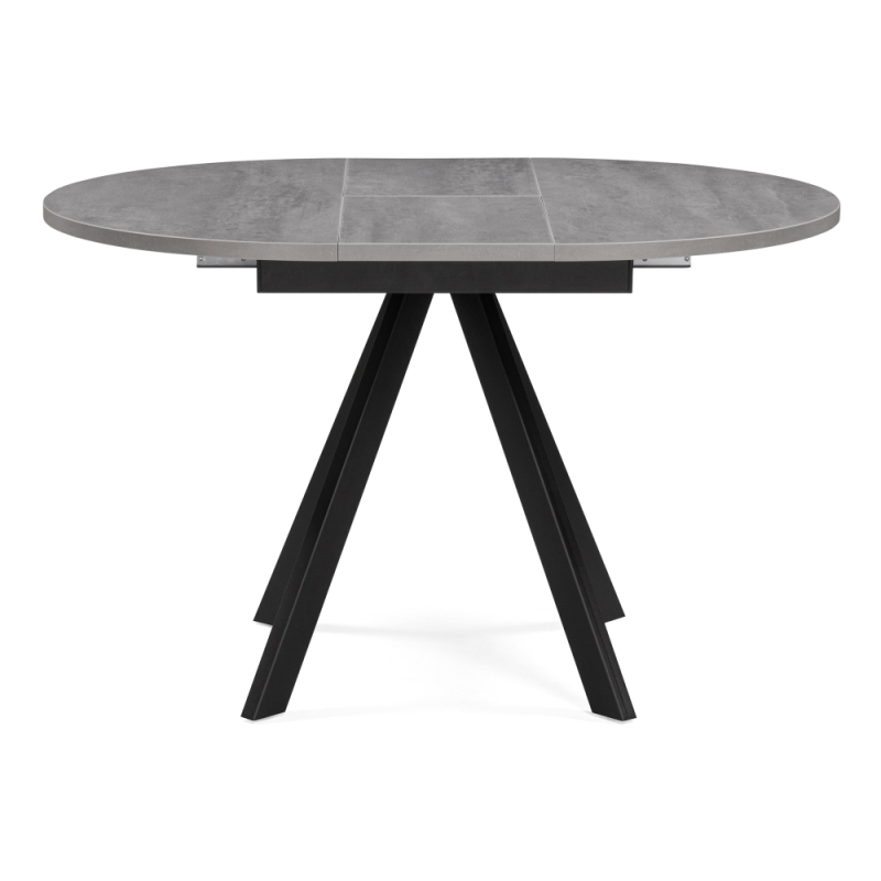 Деревянный стол Трейси 90(120)х90х75 бетон / черный