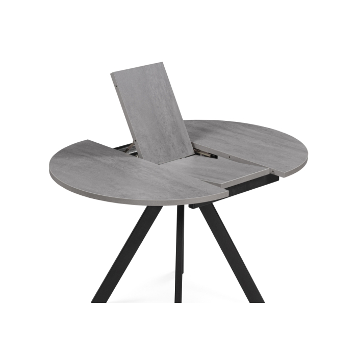 Деревянный стол Трейси 90(120)х90х75 бетон / черный