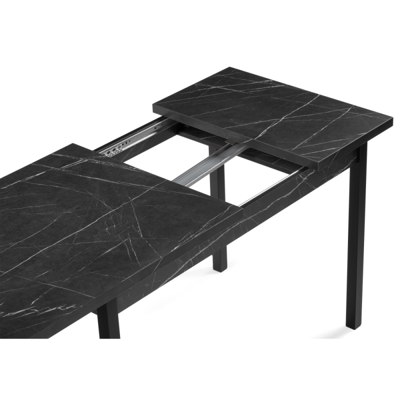 Деревянный стол Центавр 120(160)х70х76 файерстоун / черный матовый