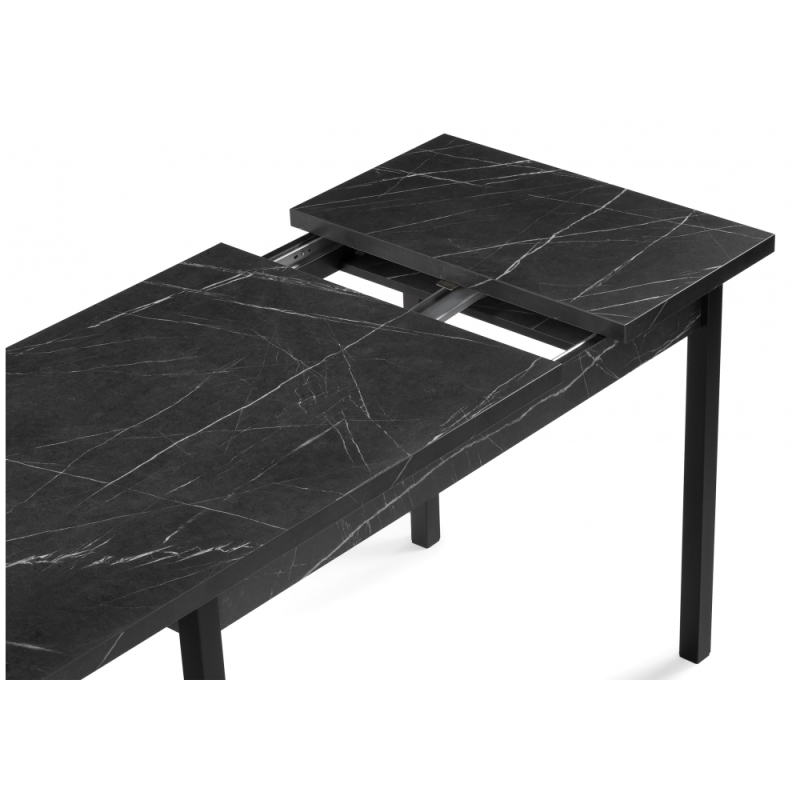 Деревянный стол Центавр 120(160)х70х76 файерстоун / черный матовый