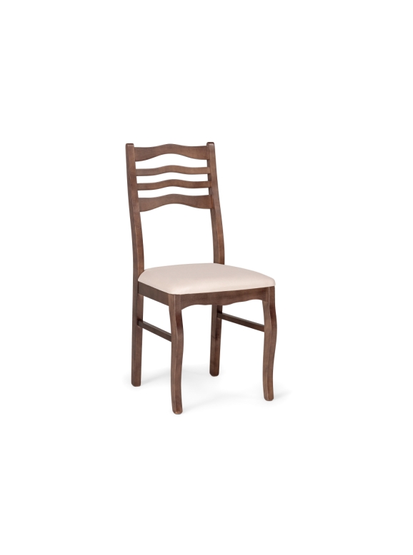 Деревянный стул Амадиу бежевый / орех