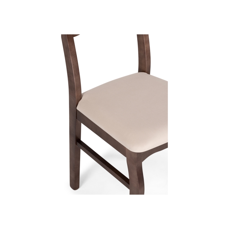 Деревянный стул Амадиу бежевый / орех