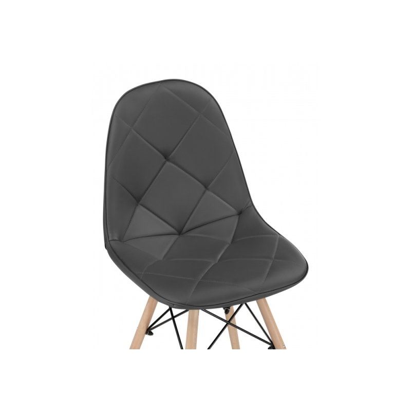 Деревянный стул Kvadro 1 gray / wood