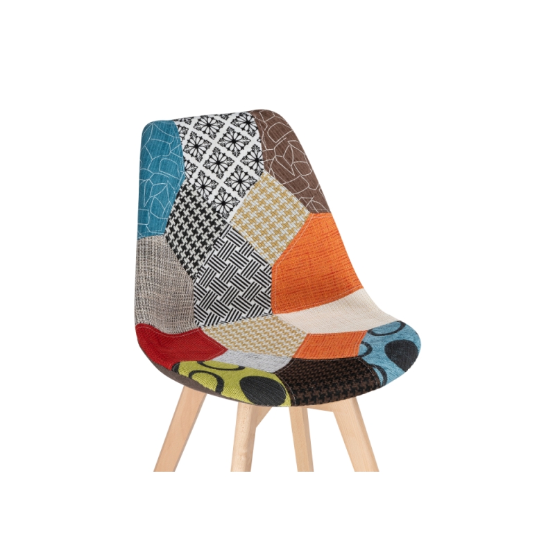 Деревянный стул Mille fabric multicolor