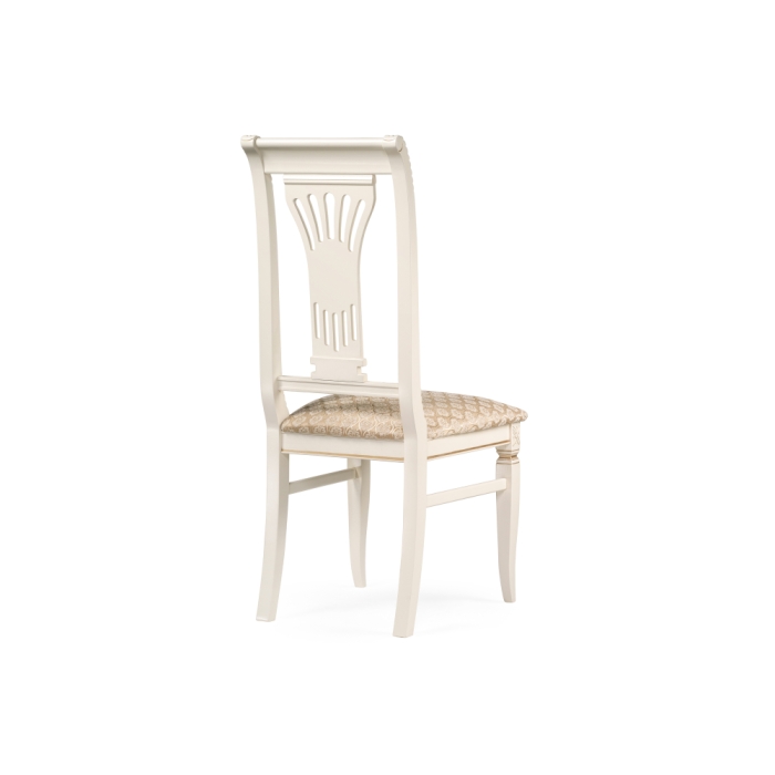 Деревянный стул Roy W/З молочный с патиной