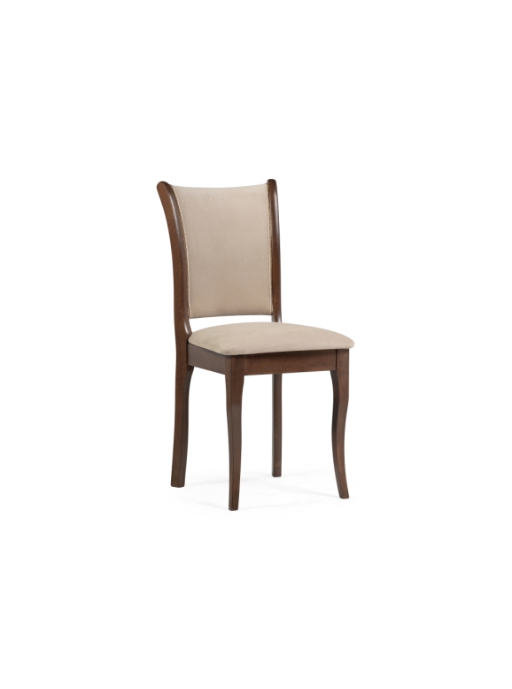 Стул деревянный Санати сливочный раф / темный орех