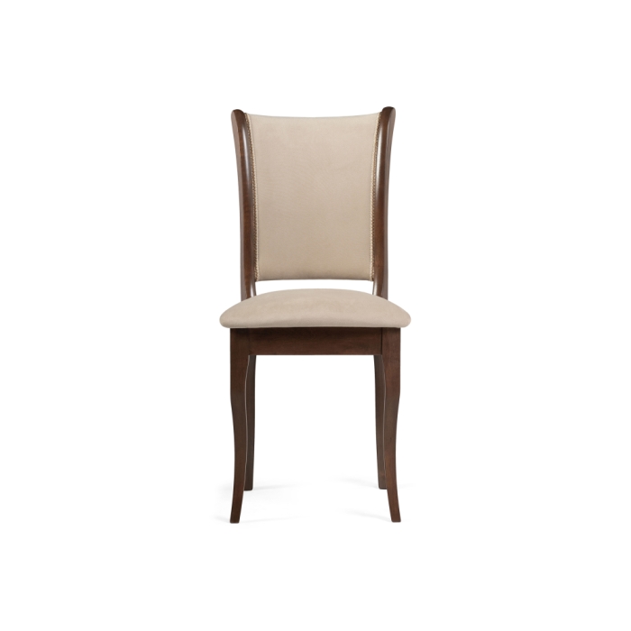 Стул деревянный Санати сливочный раф / темный орех