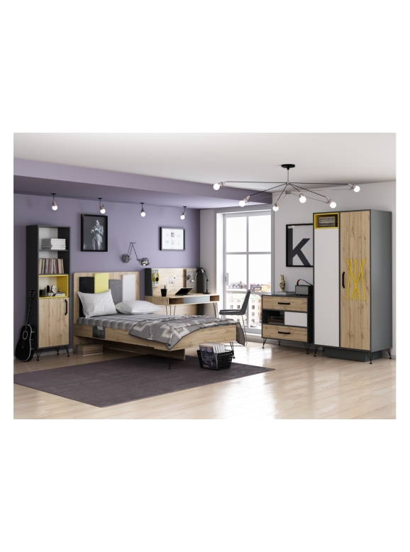 Детская комната Нобира антрацит / дуб ирландский комплектация 1