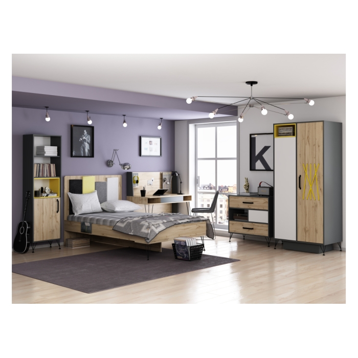 Детская комната Нобира антрацит / дуб ирландский комплектация 1