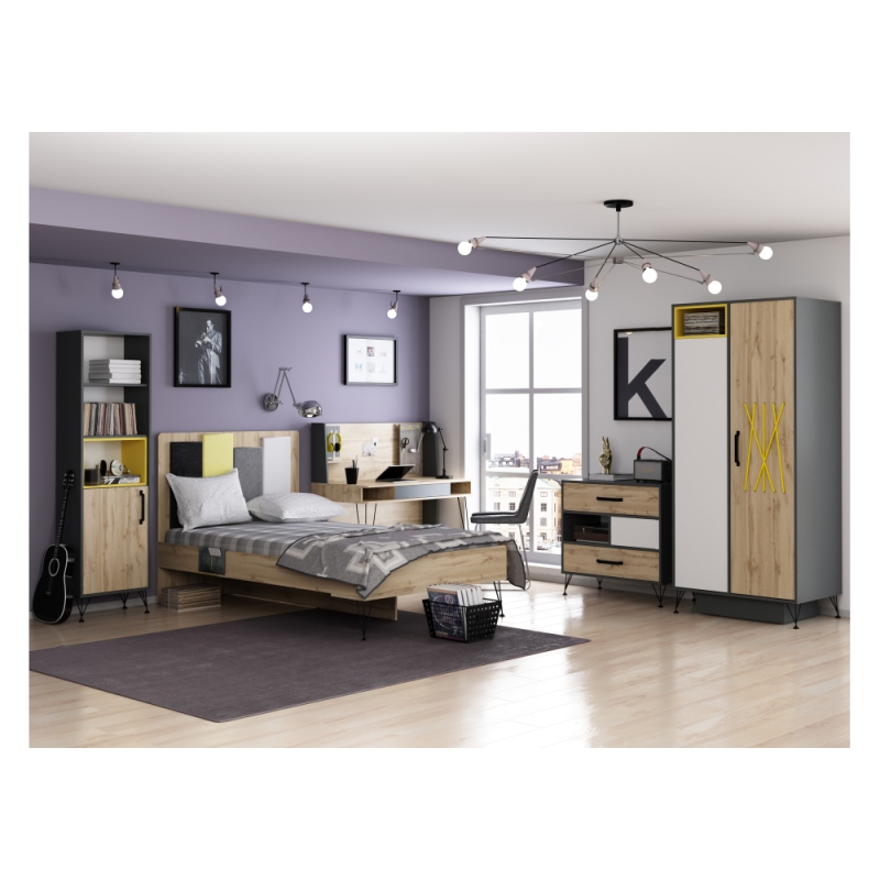 Детская комната Нобира антрацит / дуб ирландский комплектация 1