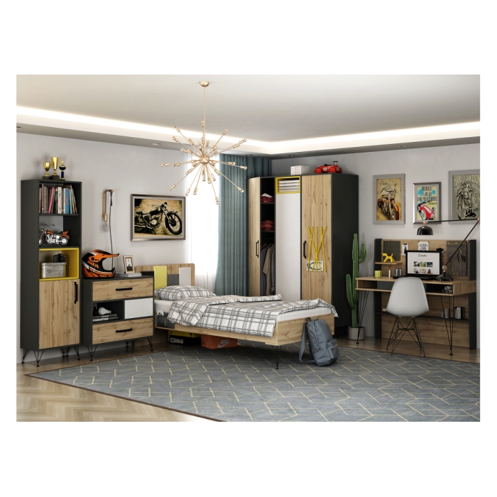 Детская комната Нобира антрацит / дуб ирландский комплектация 2