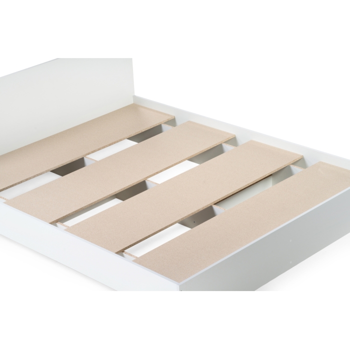 Двуспальная кровать Адайн 160х200 белое дерево / белое дерево