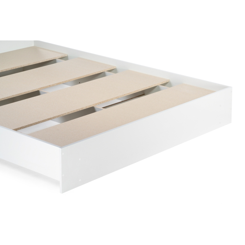 Двуспальная кровать Адайн 160х200 белое дерево / белое дерево