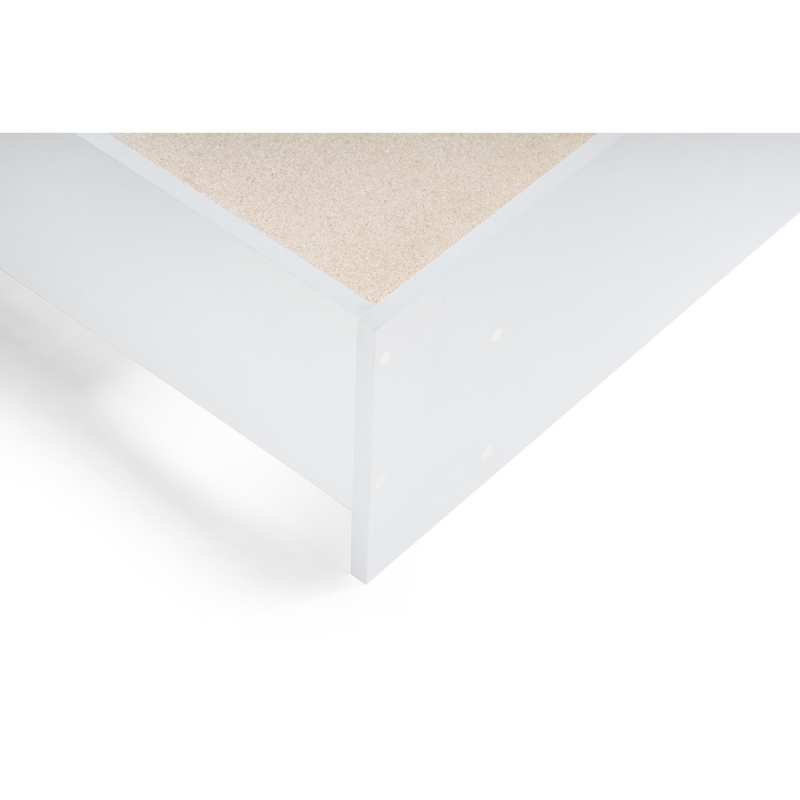 Двуспальная кровать Адайн 160х200 белое дерево / белое дерево