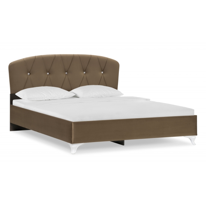 Двуспальная кровать Алберто 160х200 Ажур 22 коричневая