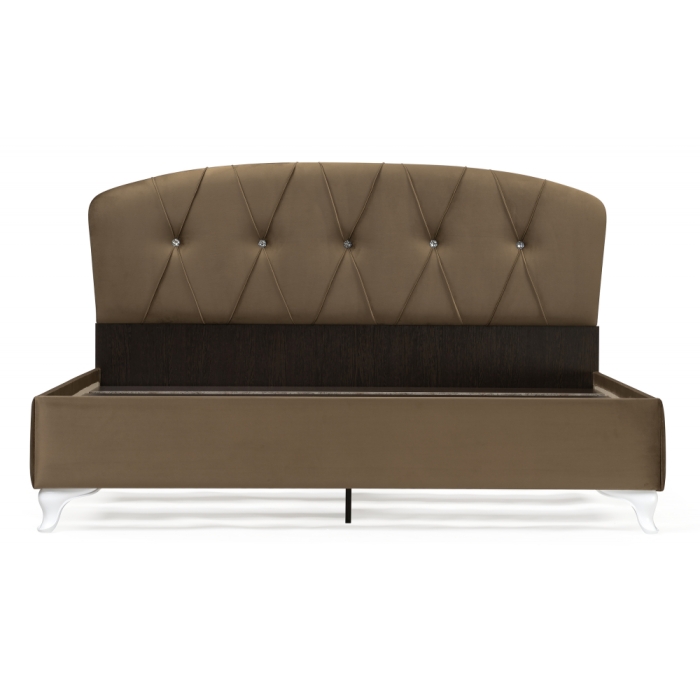 Двуспальная кровать Алберто 160х200 Ажур 22 коричневая