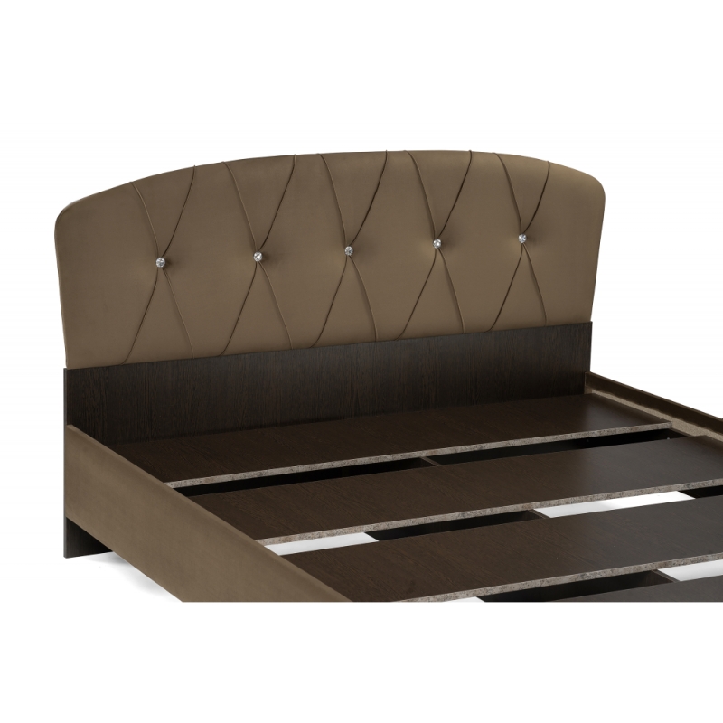 Двуспальная кровать Алберто 160х200 Ажур 22 коричневая