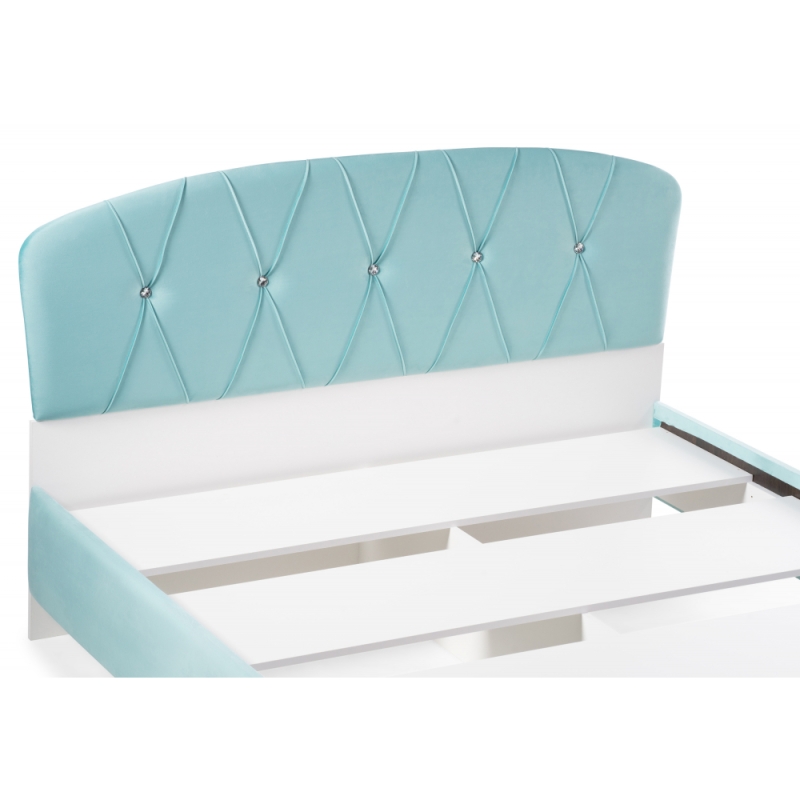 Двуспальная кровать Алберто 160х200 Ажур 38 бирюза