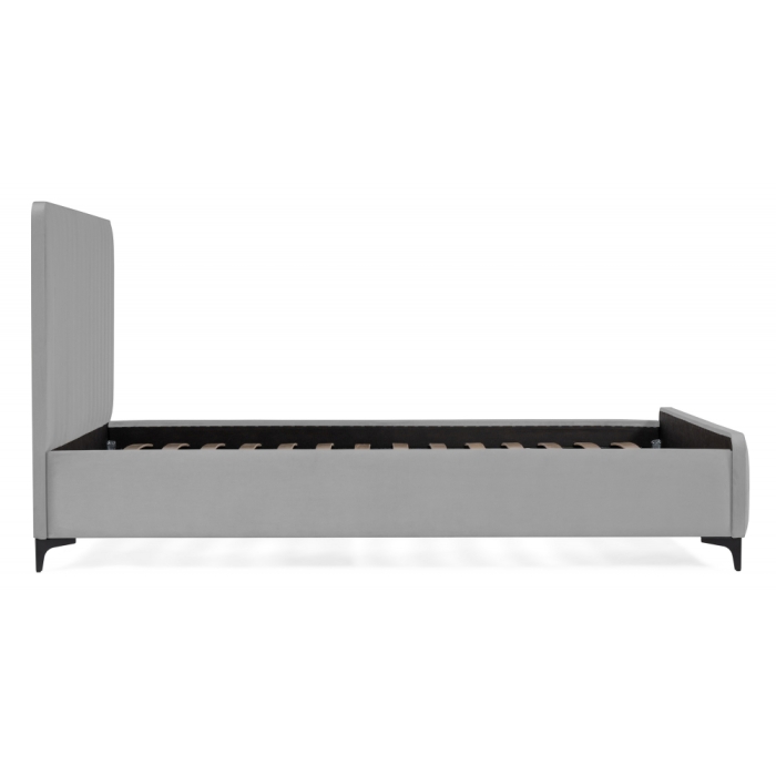 Двуспальная кровать Амелия 160х200 без ПМ светло-серая