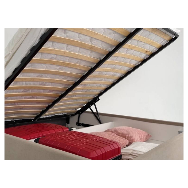 Двуспальная кровать Бест 160х200 с ПМ велюр капучино