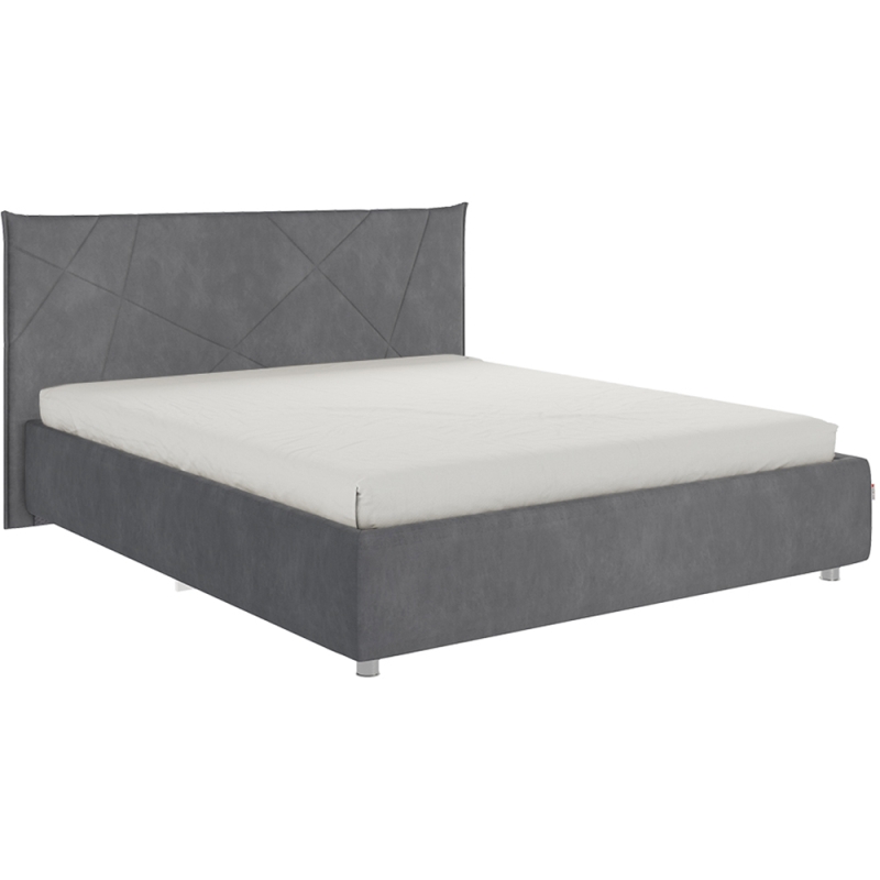 Двуспальная кровать Бест 160х200 велюр графит с основанием