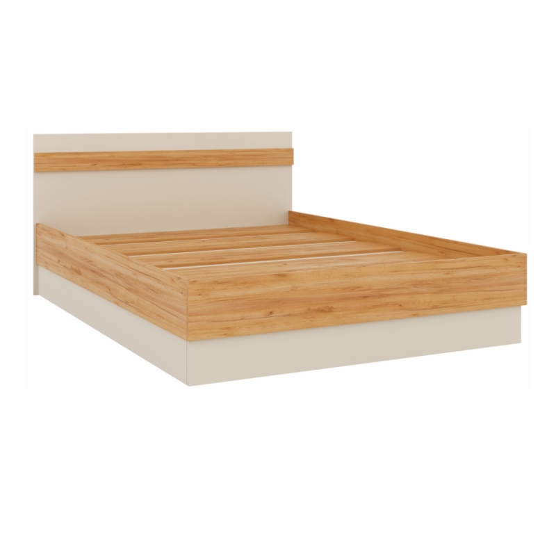 Кровать Кассандра 160х200 дуб крафт золотой / кашемир