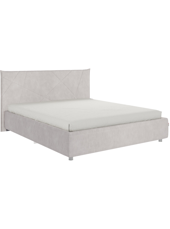 Двуспальная кровать Квест 160х200 с ПМ велюр галька