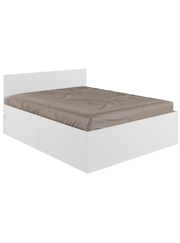 Двуспальная кровать Мадера 160х200 белый