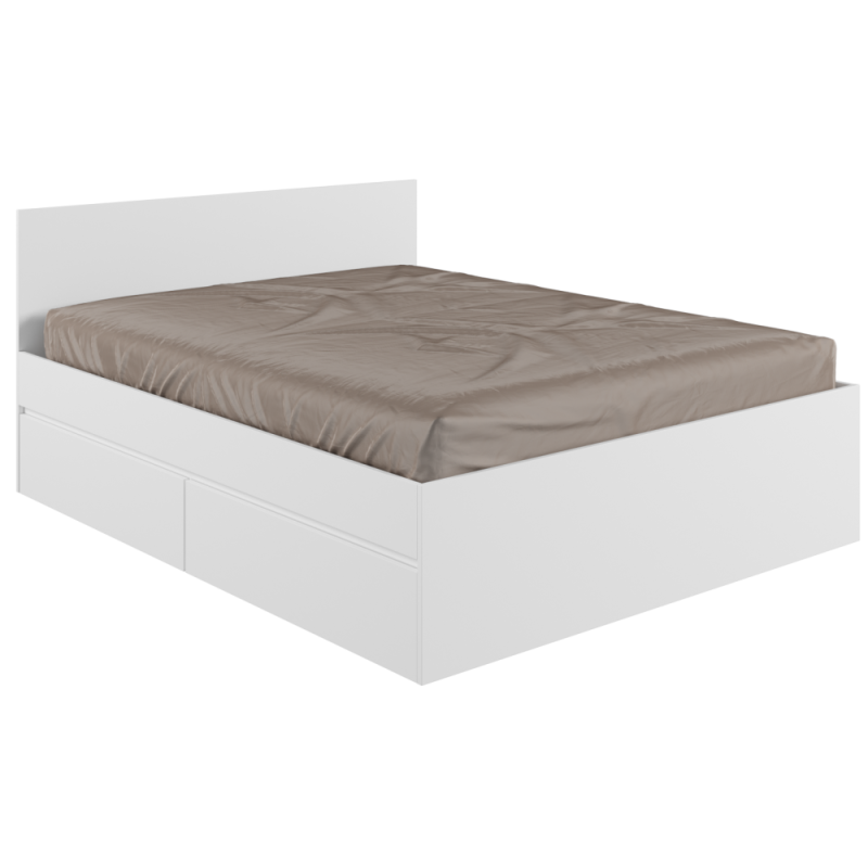 Двуспальная кровать Мадера 160х200 белый