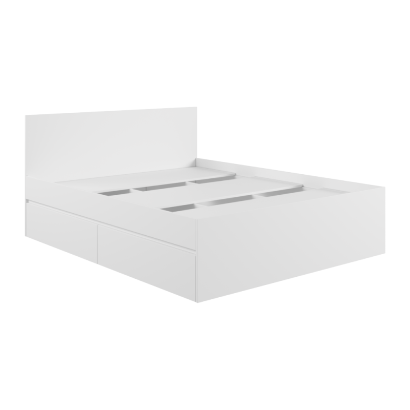 Двуспальная кровать Мадера 160х200 белый