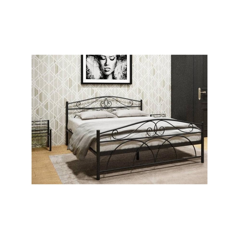 Двуспальная кровать Морика 160х200 черная