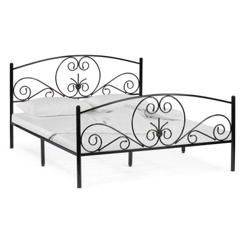 Двуспальная кровать Нерика 180х200 черная