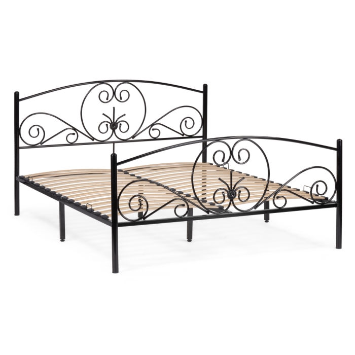 Двуспальная кровать Нерика 180х200 черная