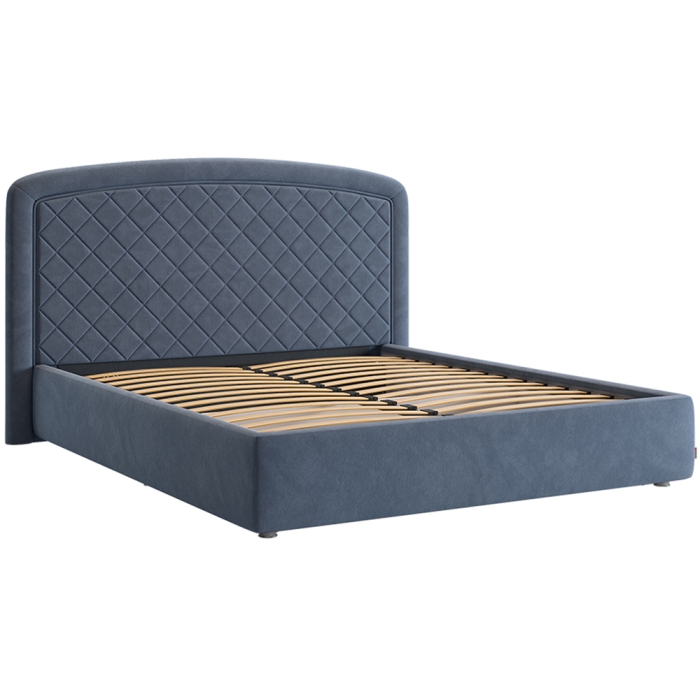 Двуспальная кровать Сильва 2 160х200 велюр топаз с основанием