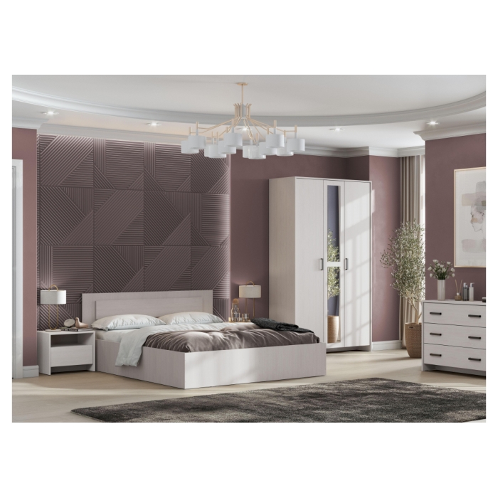 Двуспальная кровать Taika 160х200 ясень анкор светлый