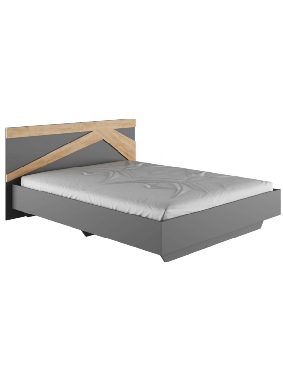 Двуспальная кровать Теодора 160х200 графит / крафт золотой