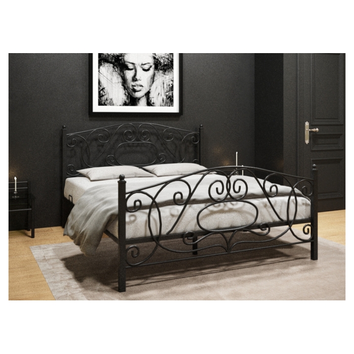 Двуспальная кровать Викси 160х200 черная