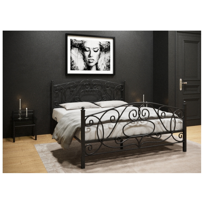 Двуспальная кровать Викси 180х200 черная