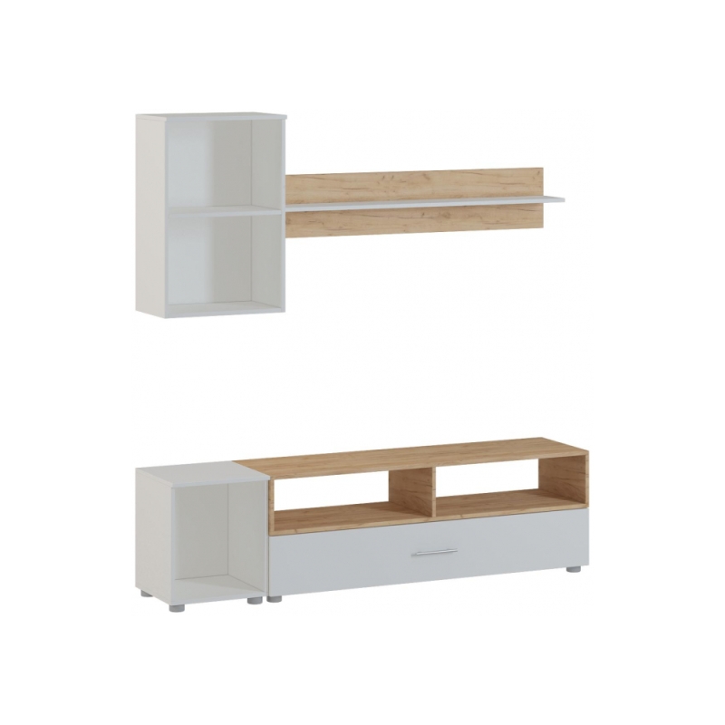 Готовая гостиная Алонсо белая / дуб золотой