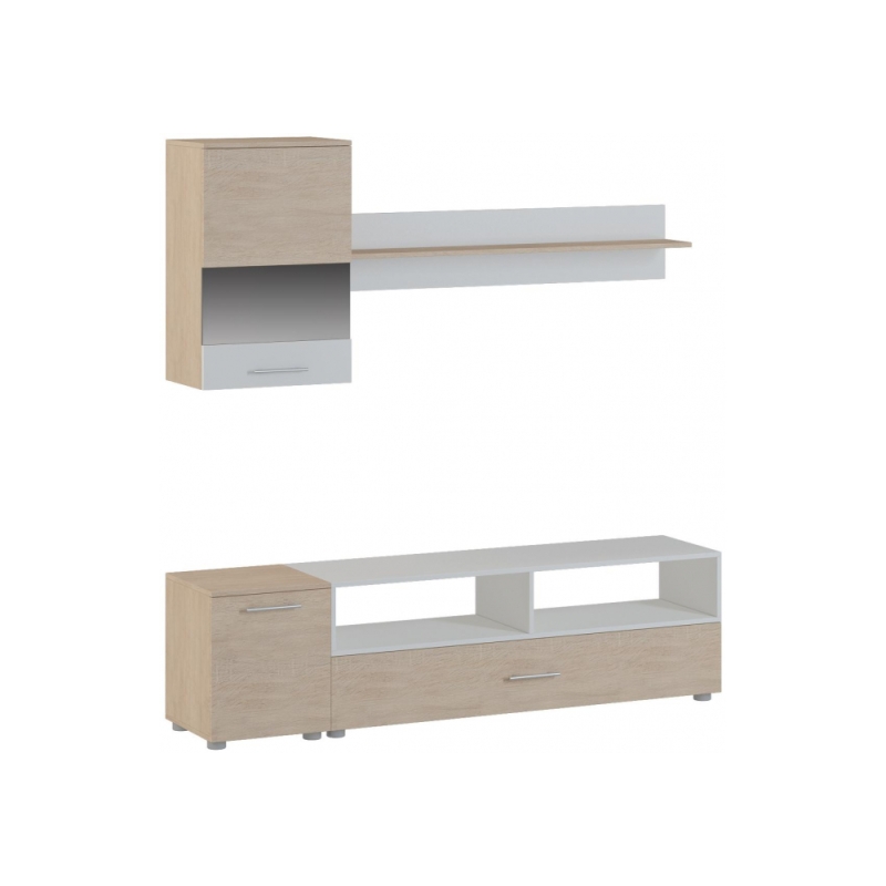 Готовая гостиная Алонсо дуб сонома / белая