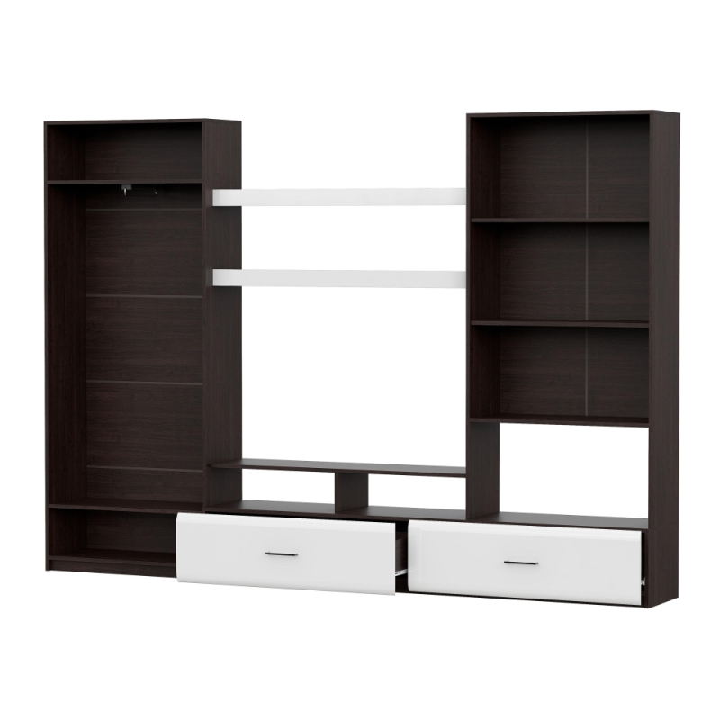 Готовая гостиная Jimenez дуб венге / белый глянец