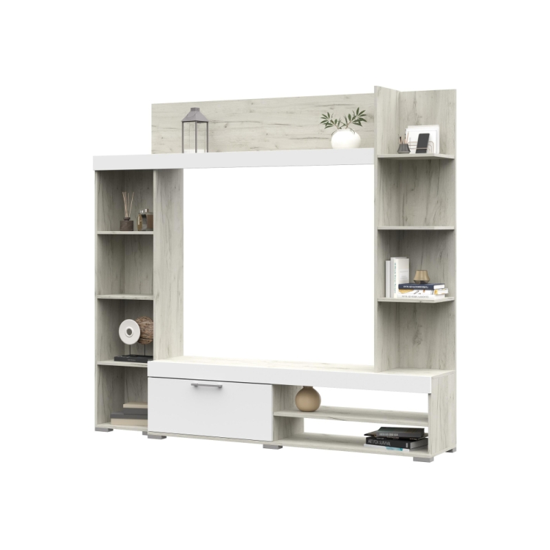 Готовая гостиная Касэль софт вайт / дуб крафт белый