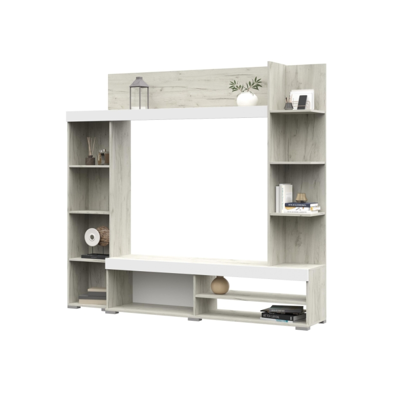 Готовая гостиная Касэль софт вайт / дуб крафт белый