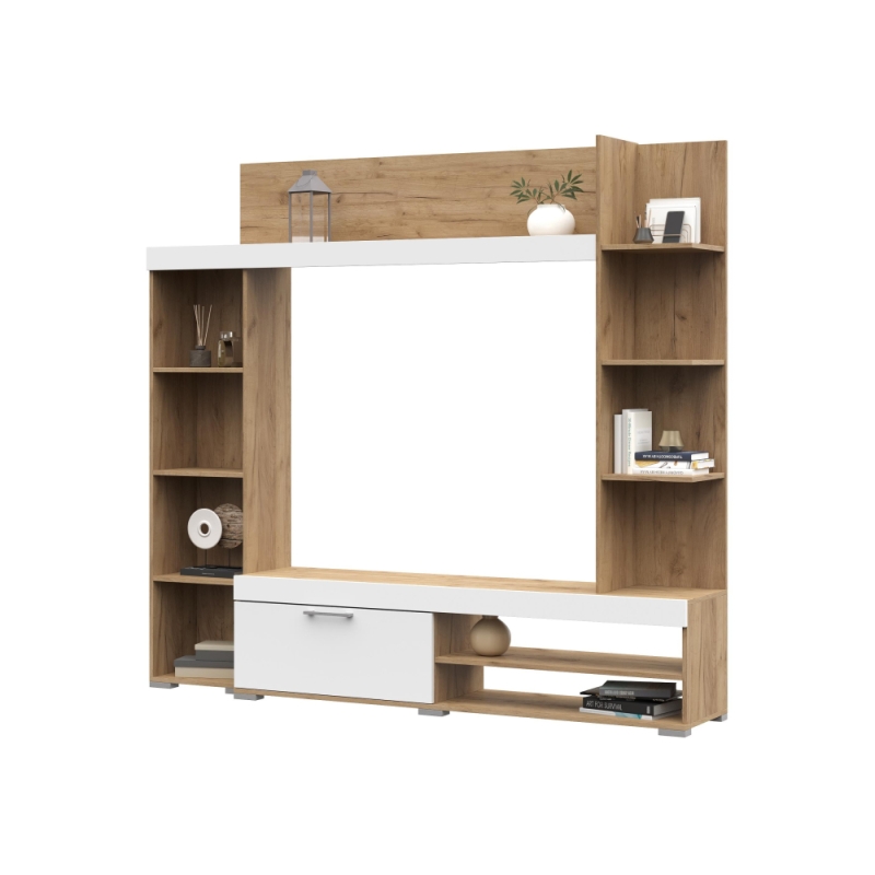 Готовая гостиная Касэль софт вайт / дуб крафт золото