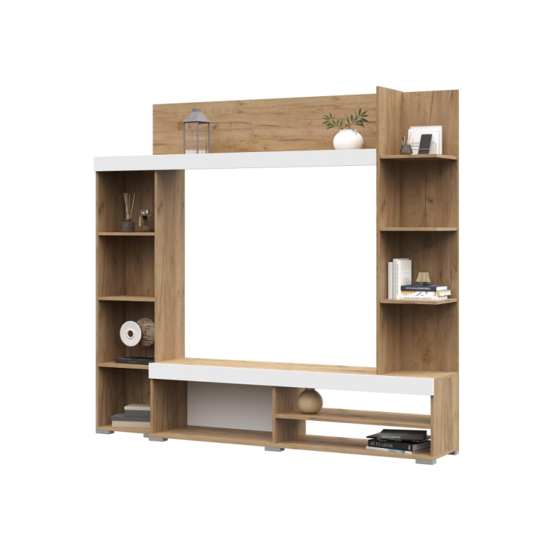 Готовая гостиная Касэль софт вайт / дуб крафт золото