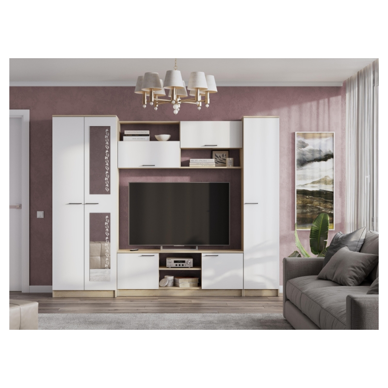 Готовая гостиная Lucius дуб сонома / белый