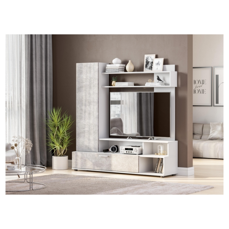 Готовая гостиная Nigel белый / цемент светлый